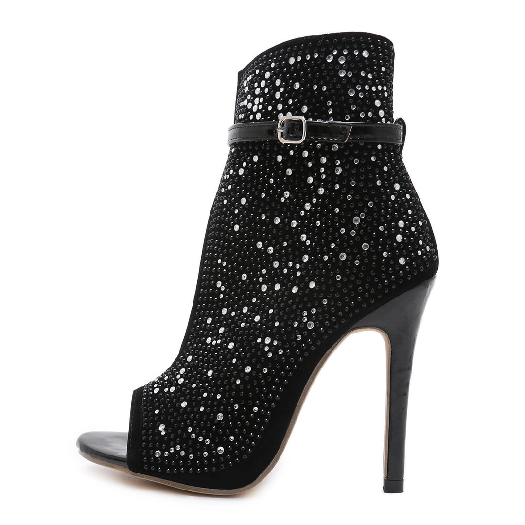 Fishbill Rhinestone Heels