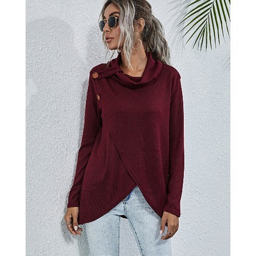 Multi-button sweater