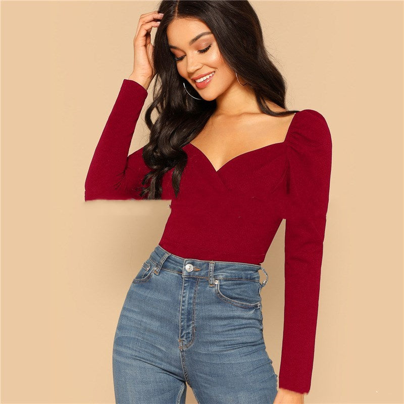 V-Neck Sweater Top