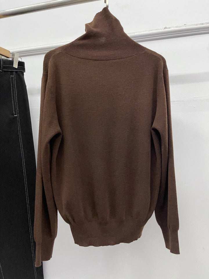 Loose Batwing Sleeve Turtleneck Sweater Top For Women