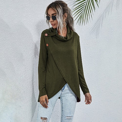 Multi-button sweater